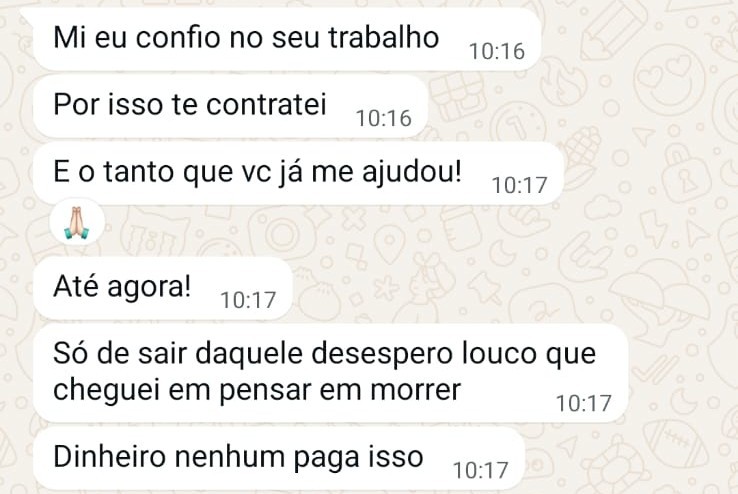 Mensagem de aluno(a) da Rota da Riqueza: eu confio no seu trabalho
